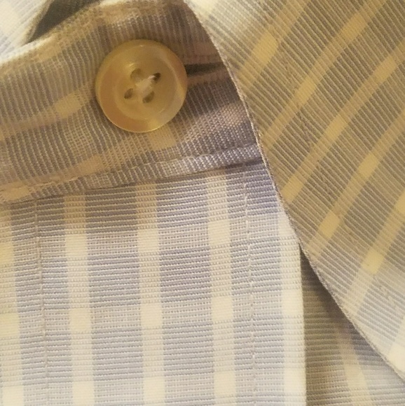 Brooks Brothers Sky Blue Check Pinpoint Long Sleev - Picture 4 of 8